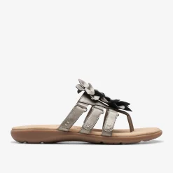 Clarks Elizabelle Mae Pewter Metallic New