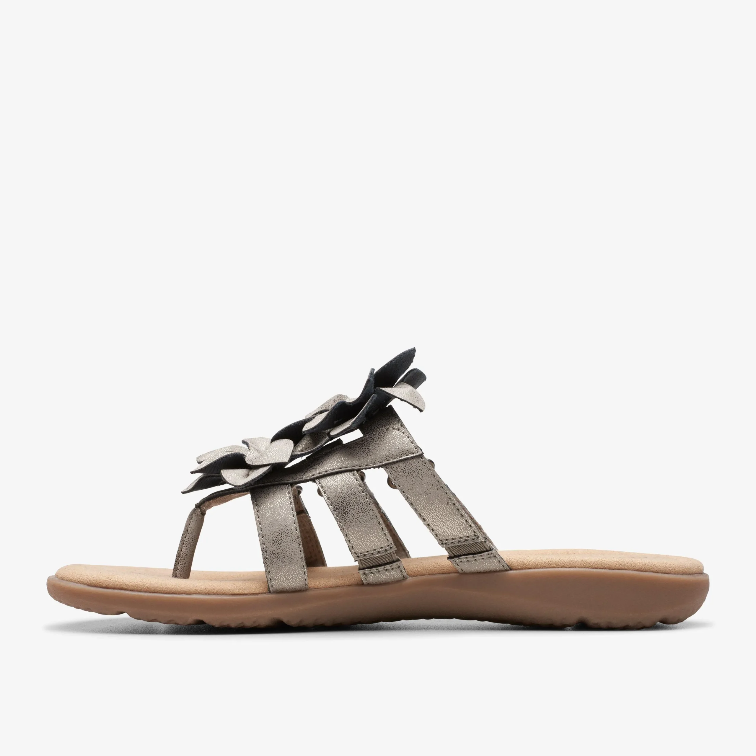 Clarks Elizabelle Mae Pewter Metallic New