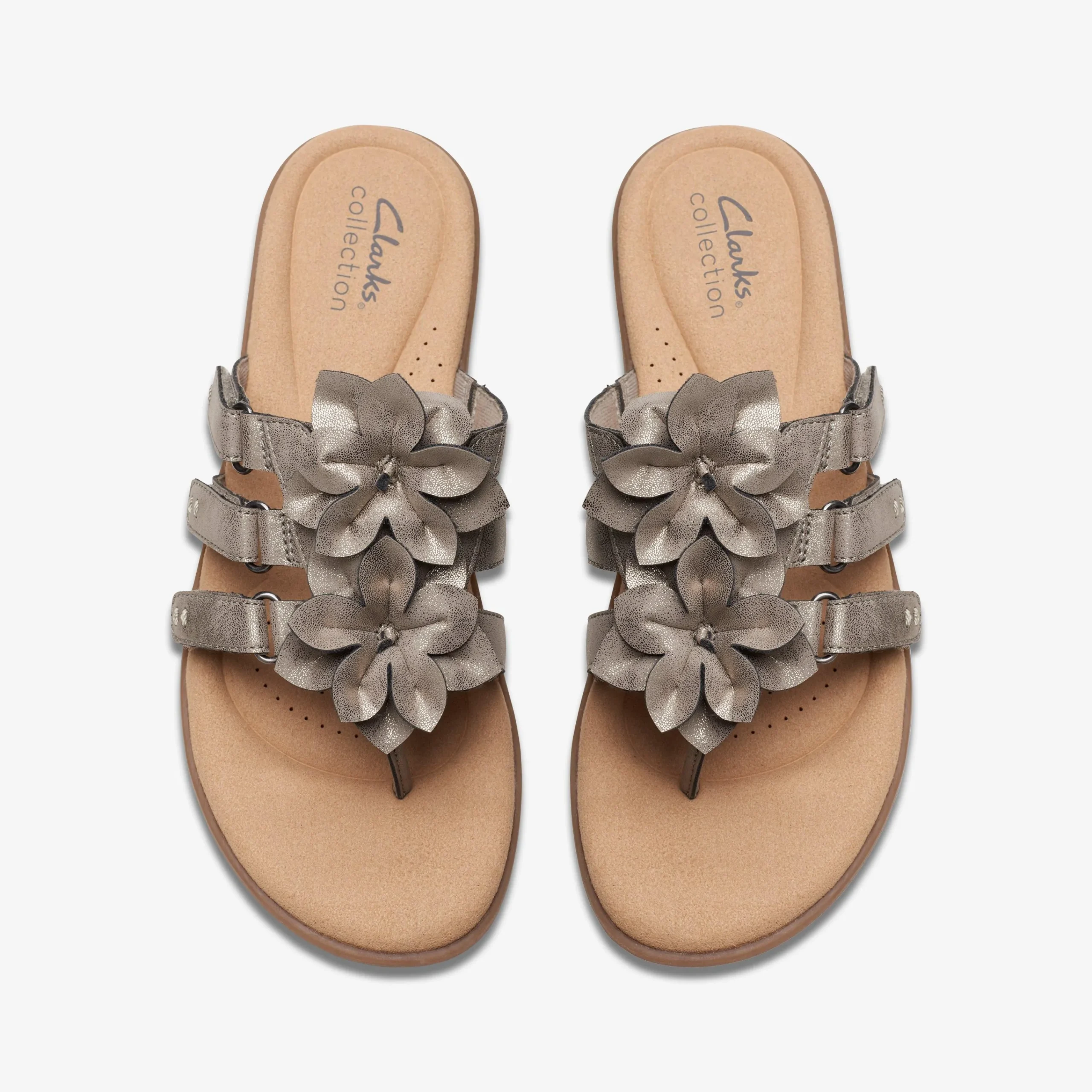 Clarks Elizabelle Mae Pewter Metallic New