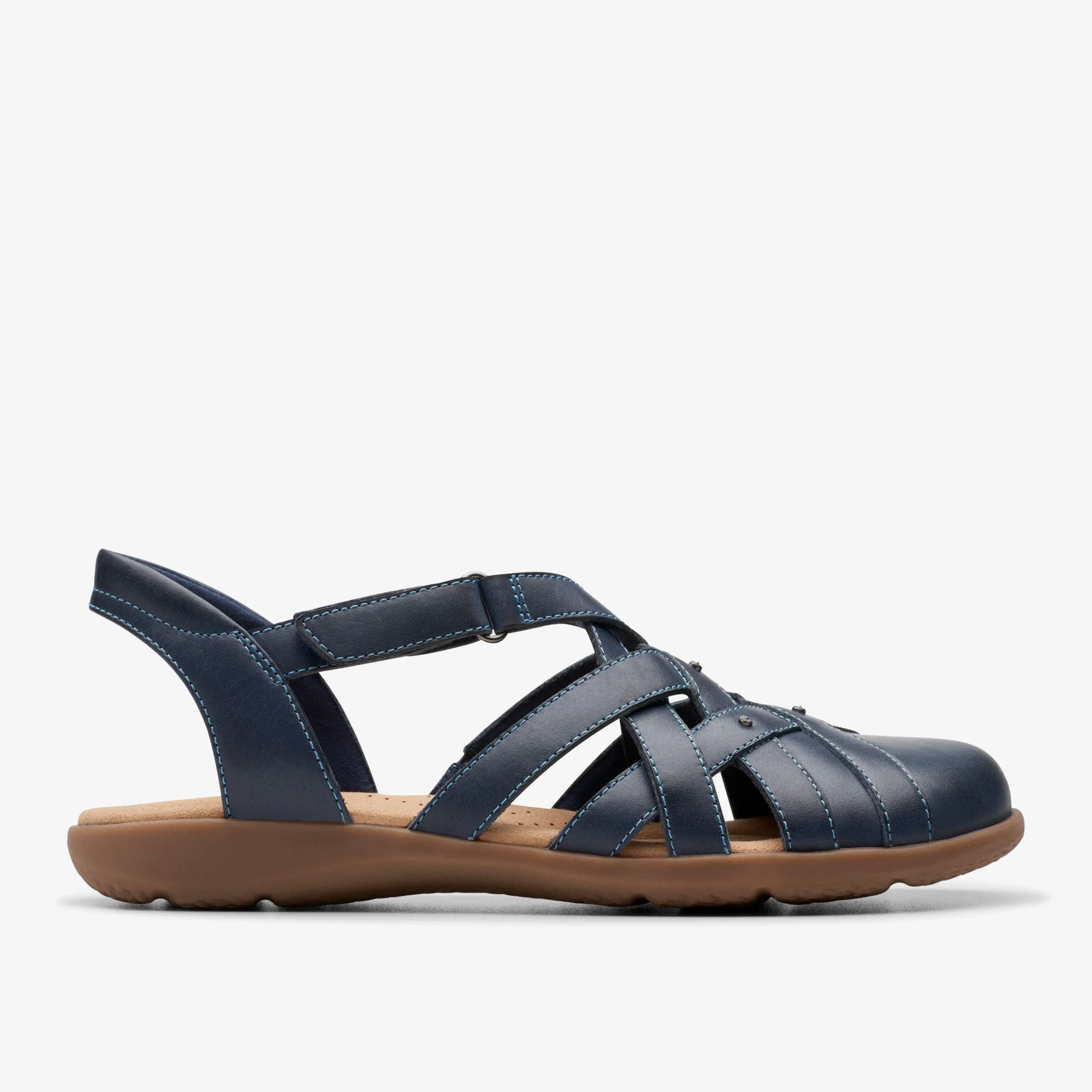 Clarks Elizabelle Sea Navy Leather Outlet