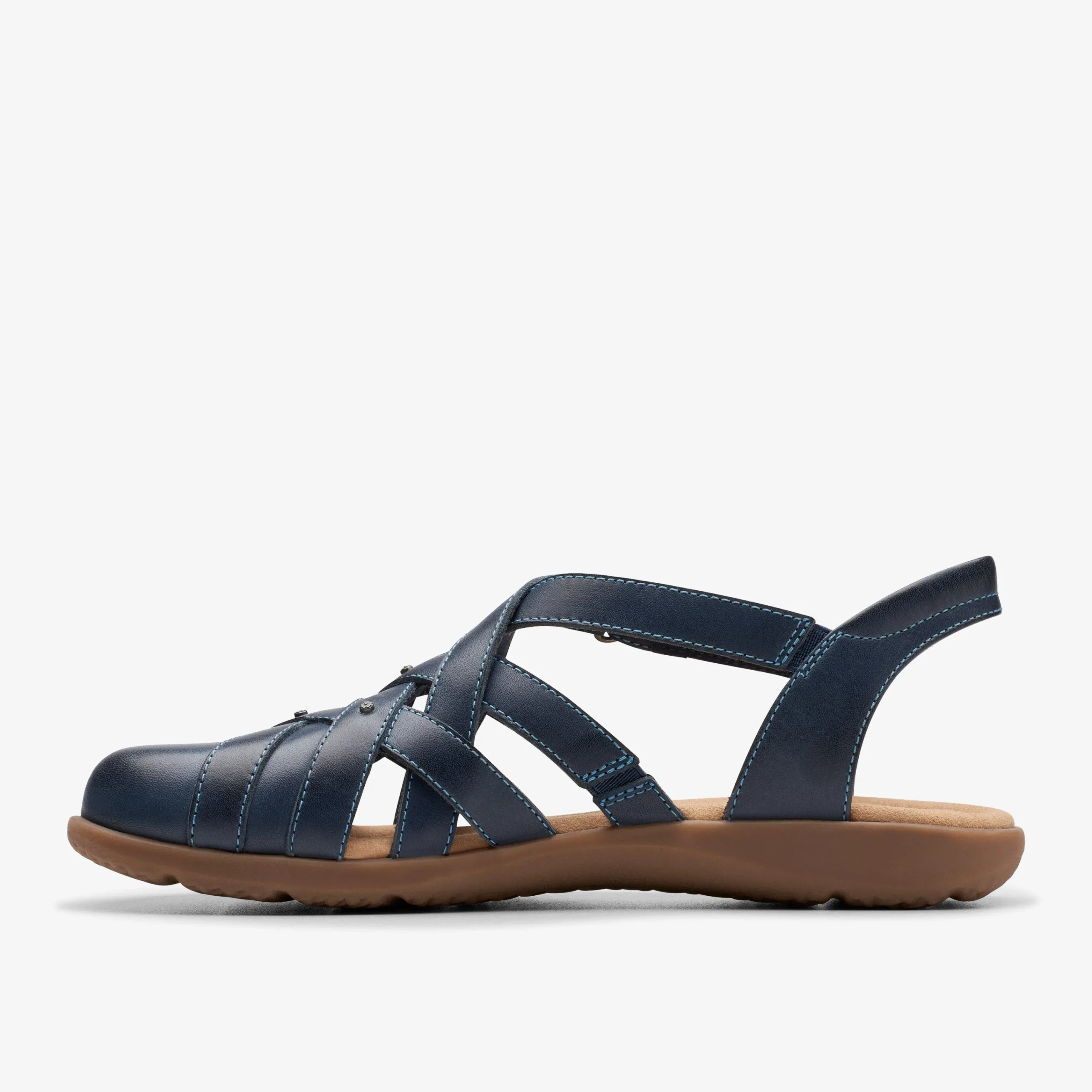 Clarks Elizabelle Sea Navy Leather Outlet