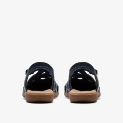 Clarks Elizabelle Sea Navy Leather Outlet