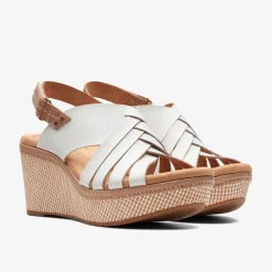 Clarks Elleri Grace White Leather Online