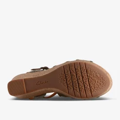 Clarks Elleri Plum Olive Leather Outlet