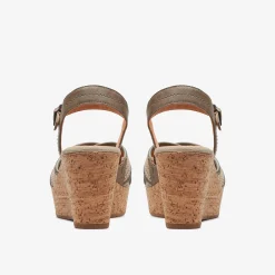 Clarks Elleri Plum Olive Leather Outlet