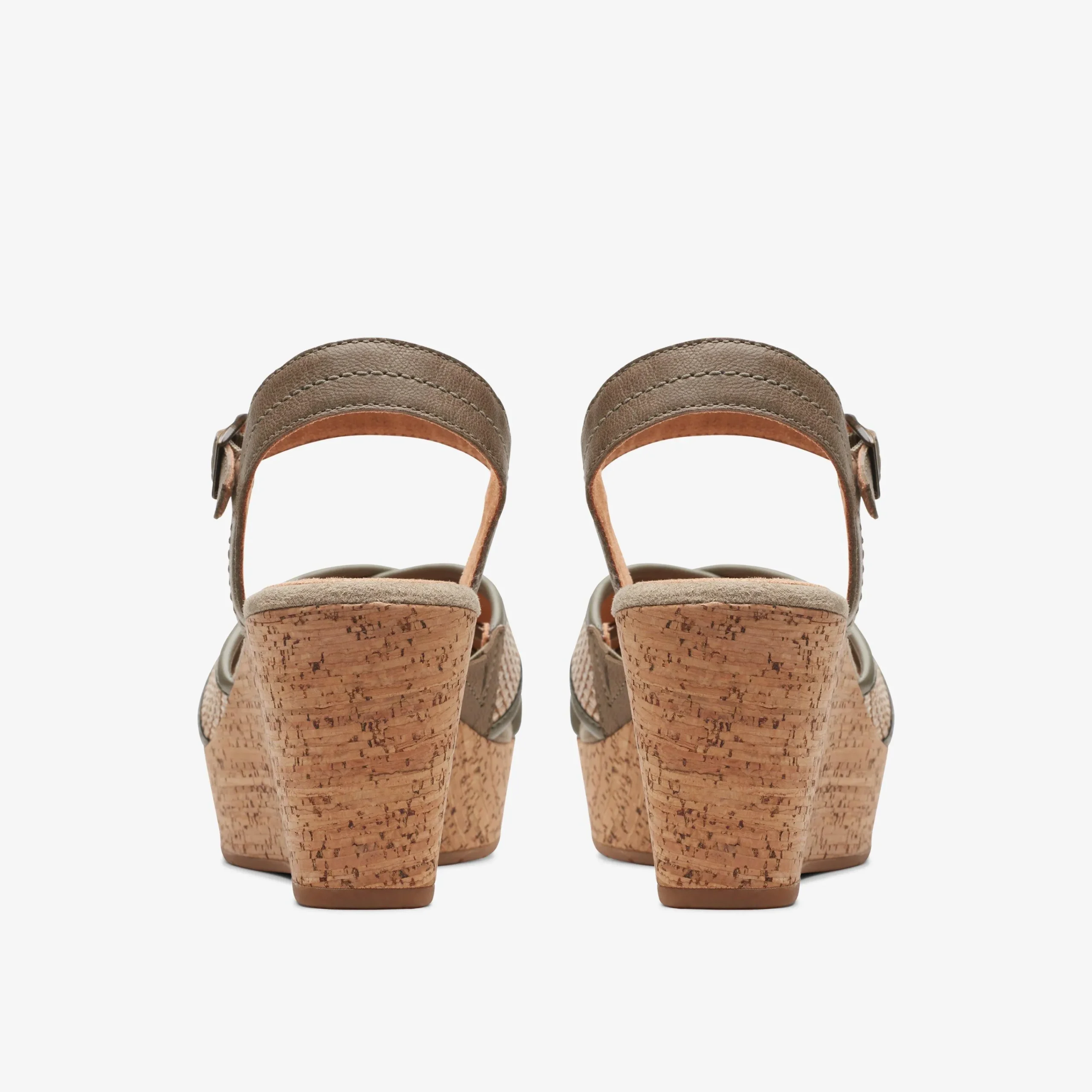 Clarks Elleri Plum Olive Leather Outlet