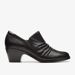 Clarks Emily 2 Cove Black Leather Sale