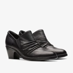 Clarks Emily 2 Cove Black Leather Sale