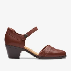 Clarks Emily 2 Ketra British Tan Leather Hot