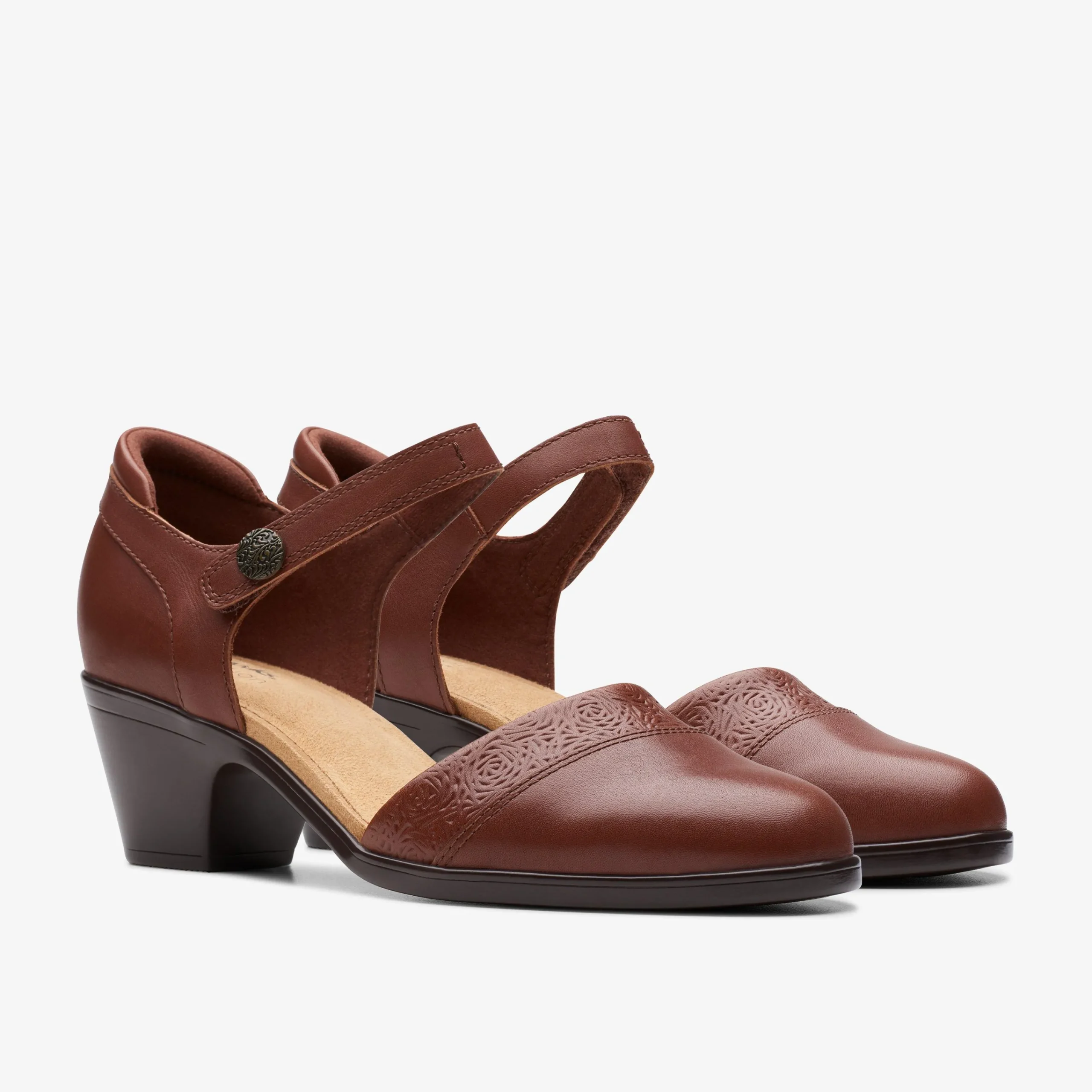 Clarks Emily 2 Ketra British Tan Leather Hot