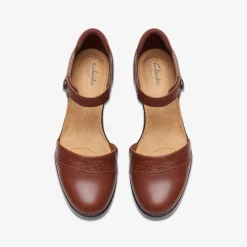 Clarks Emily 2 Ketra British Tan Leather Hot