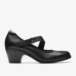Clarks Emily 2 Mabel Black Leather Best