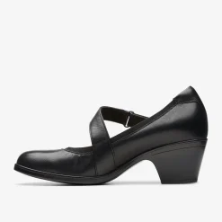 Clarks Emily 2 Mabel Black Leather Best