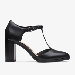 Clarks Freva 85 Bar Black Leather Store