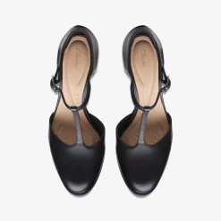 Clarks Freva 85 Bar Black Leather Store