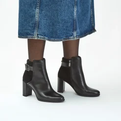 Clarks Freva 85 Buckle Black Leather Best