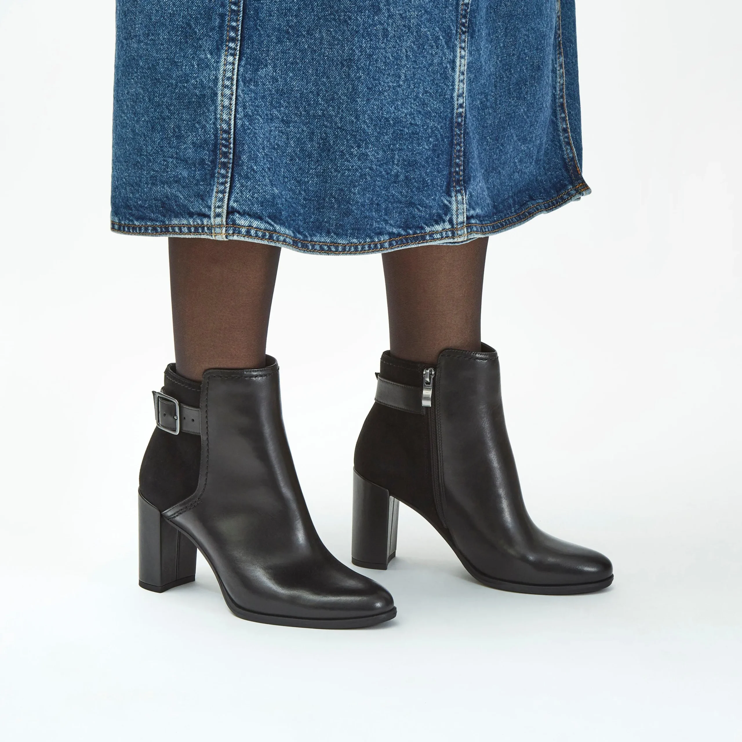 Clarks Freva 85 Buckle Black Leather Best