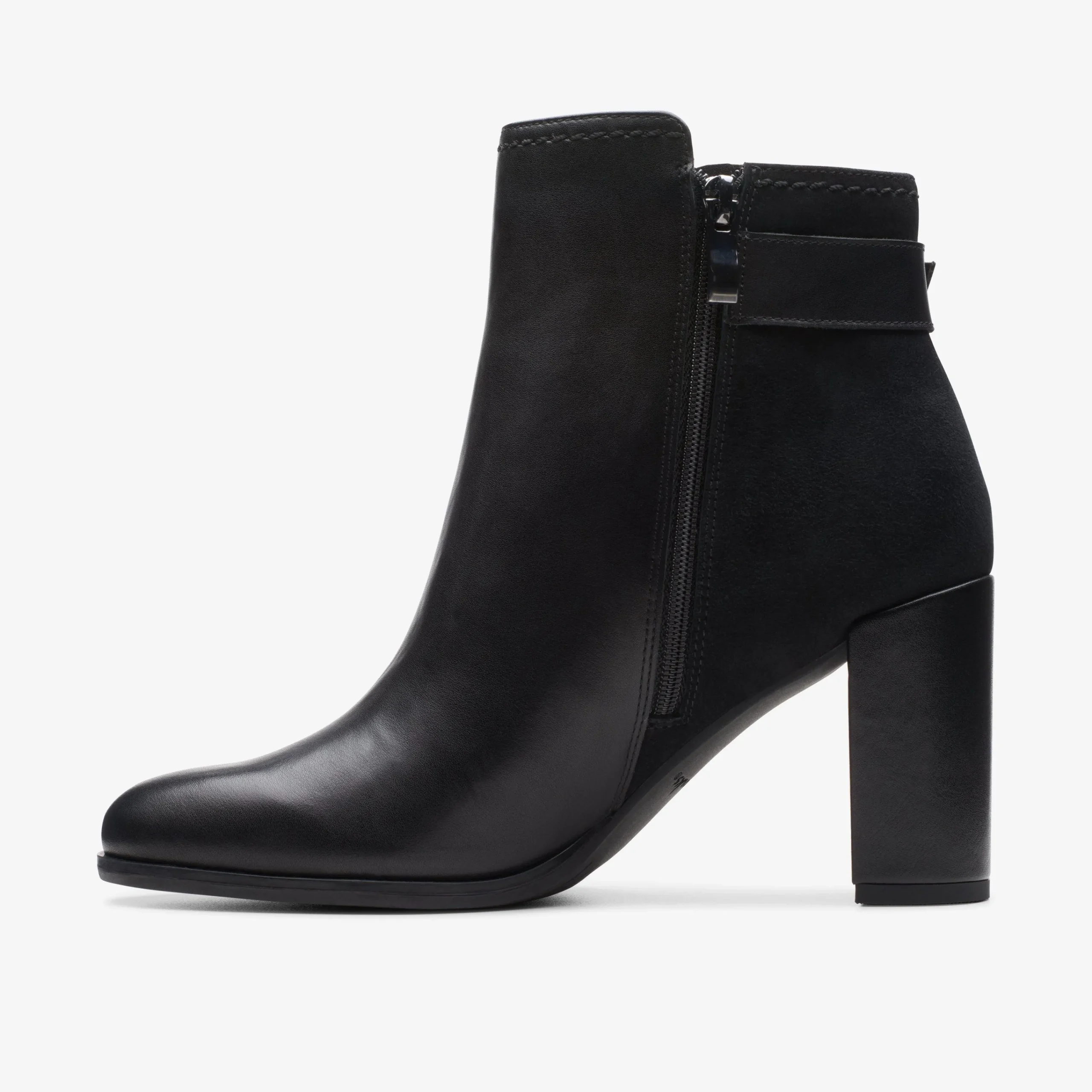 Clarks Freva 85 Buckle Black Leather Best