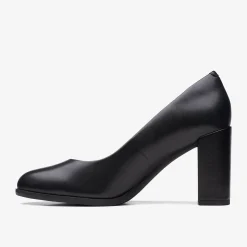 Clarks Freva 85 Court Black Leather Best
