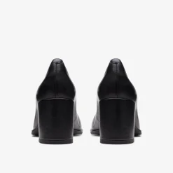 Clarks Freva 55 Court Black Leather Cheap