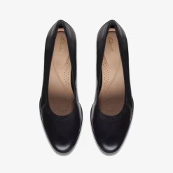 Clarks Freva 55 Court Black Leather Cheap