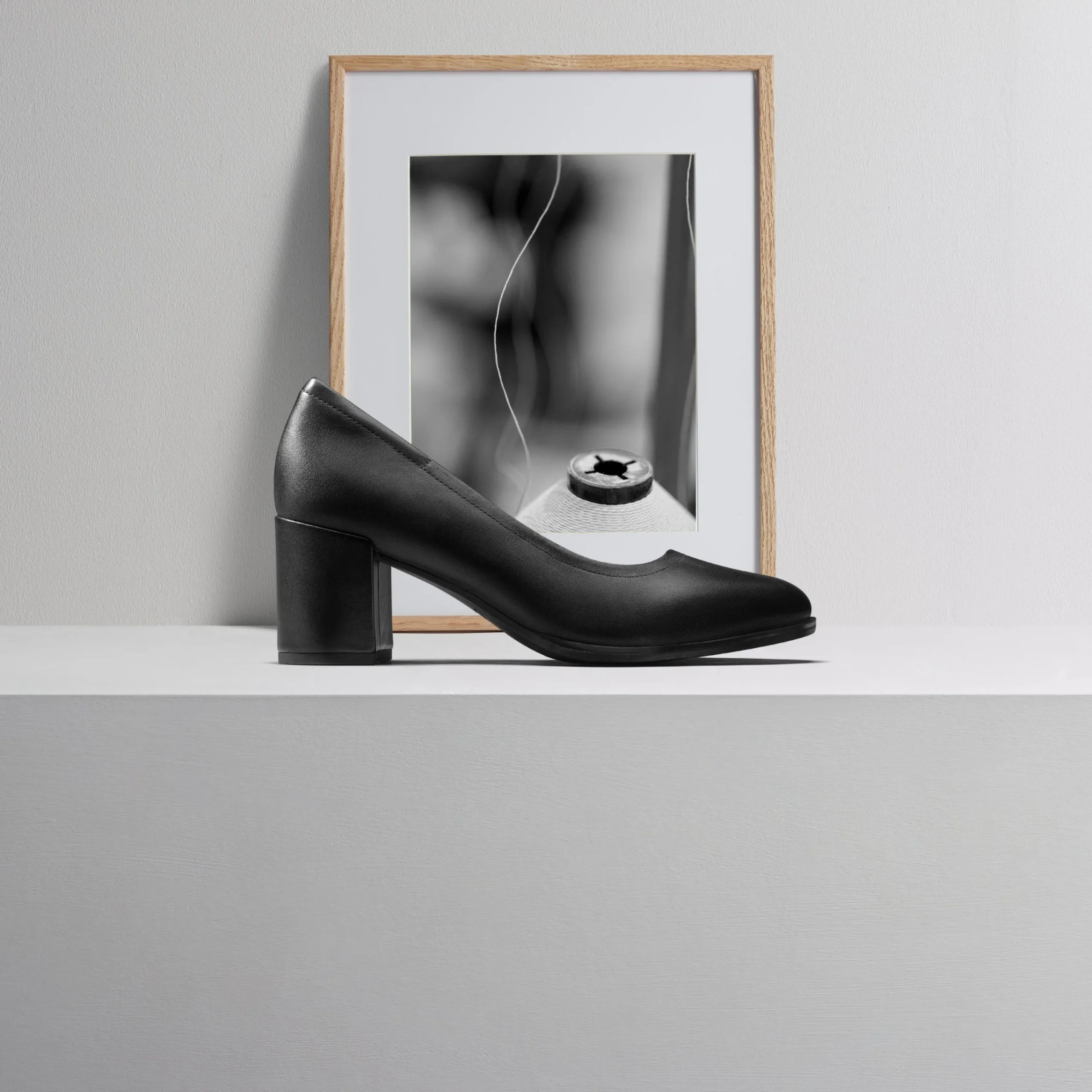 Clarks Freva 55 Court Black Leather Cheap
