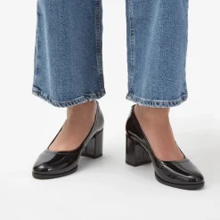 Clarks Freva 55 Court Black Patent Cheap