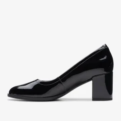 Clarks Freva 55 Court Black Patent Cheap