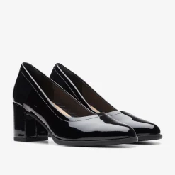 Clarks Freva 55 Court Black Patent Cheap