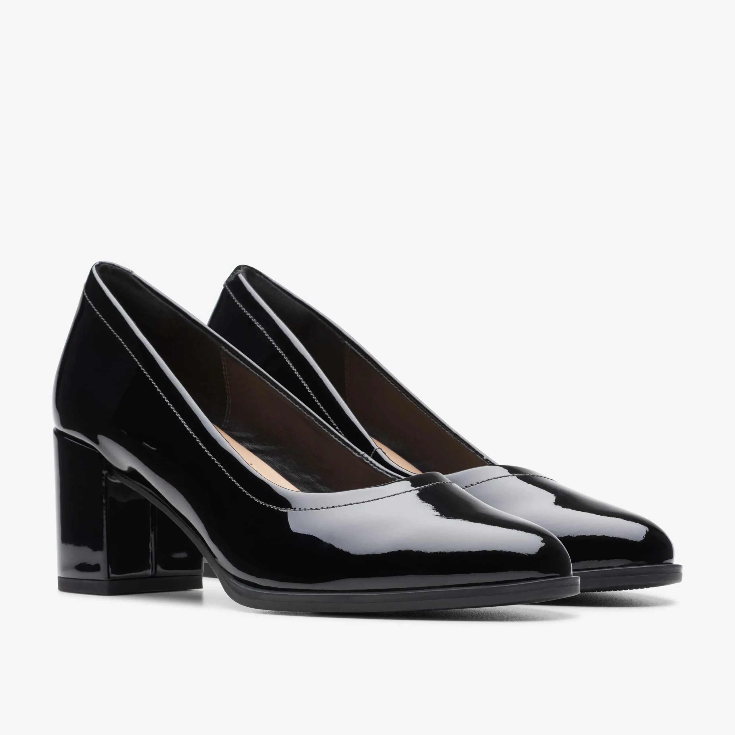 Clarks Freva 55 Court Black Patent Cheap
