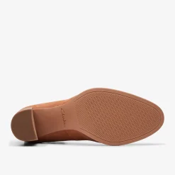 Clarks Freva 85 Court Caramel Suede Best Sale