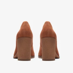 Clarks Freva 85 Court Caramel Suede Best Sale