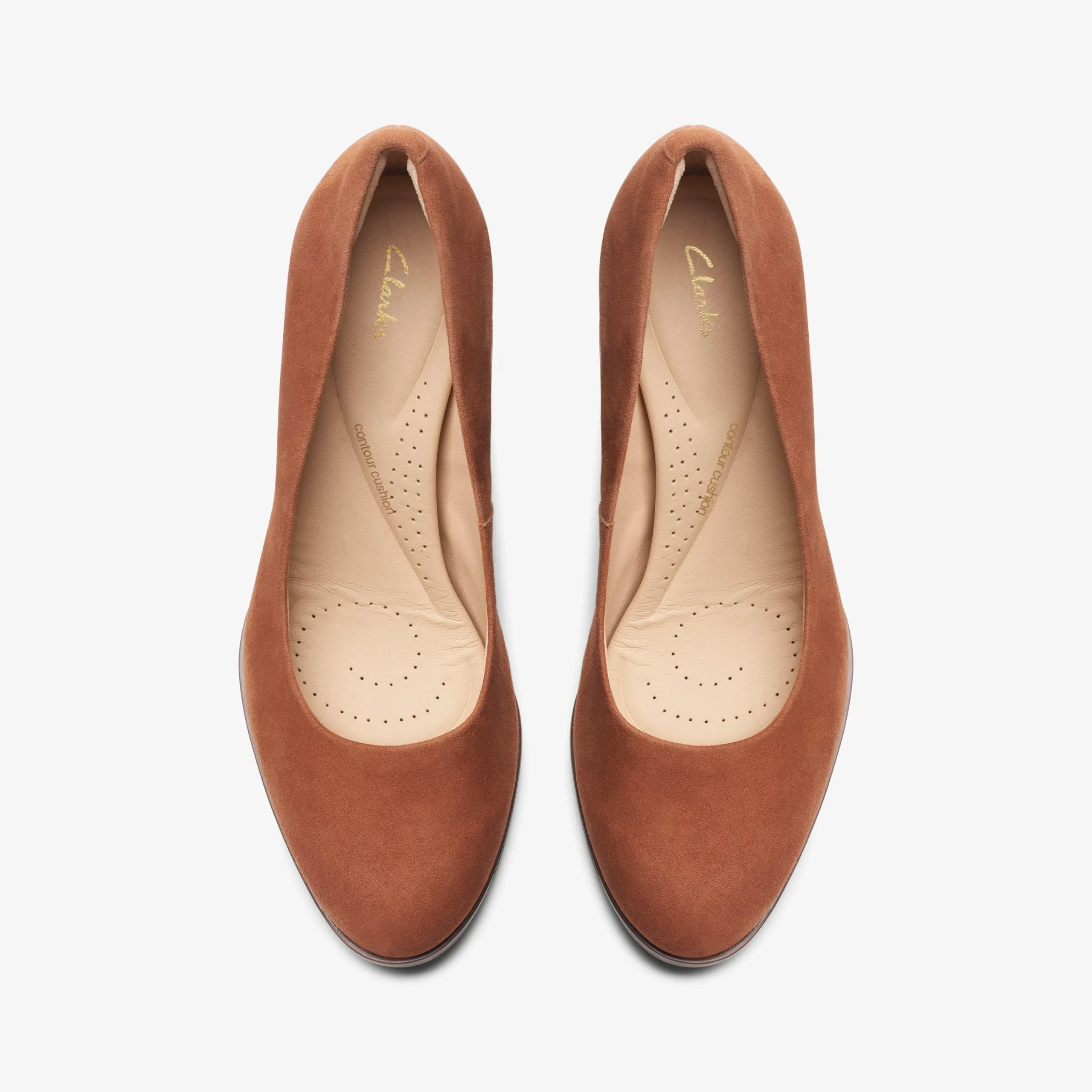 Clarks Freva 85 Court Caramel Suede Best Sale