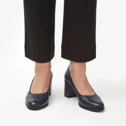 Clarks Freva 55 Court Navy Leather Best