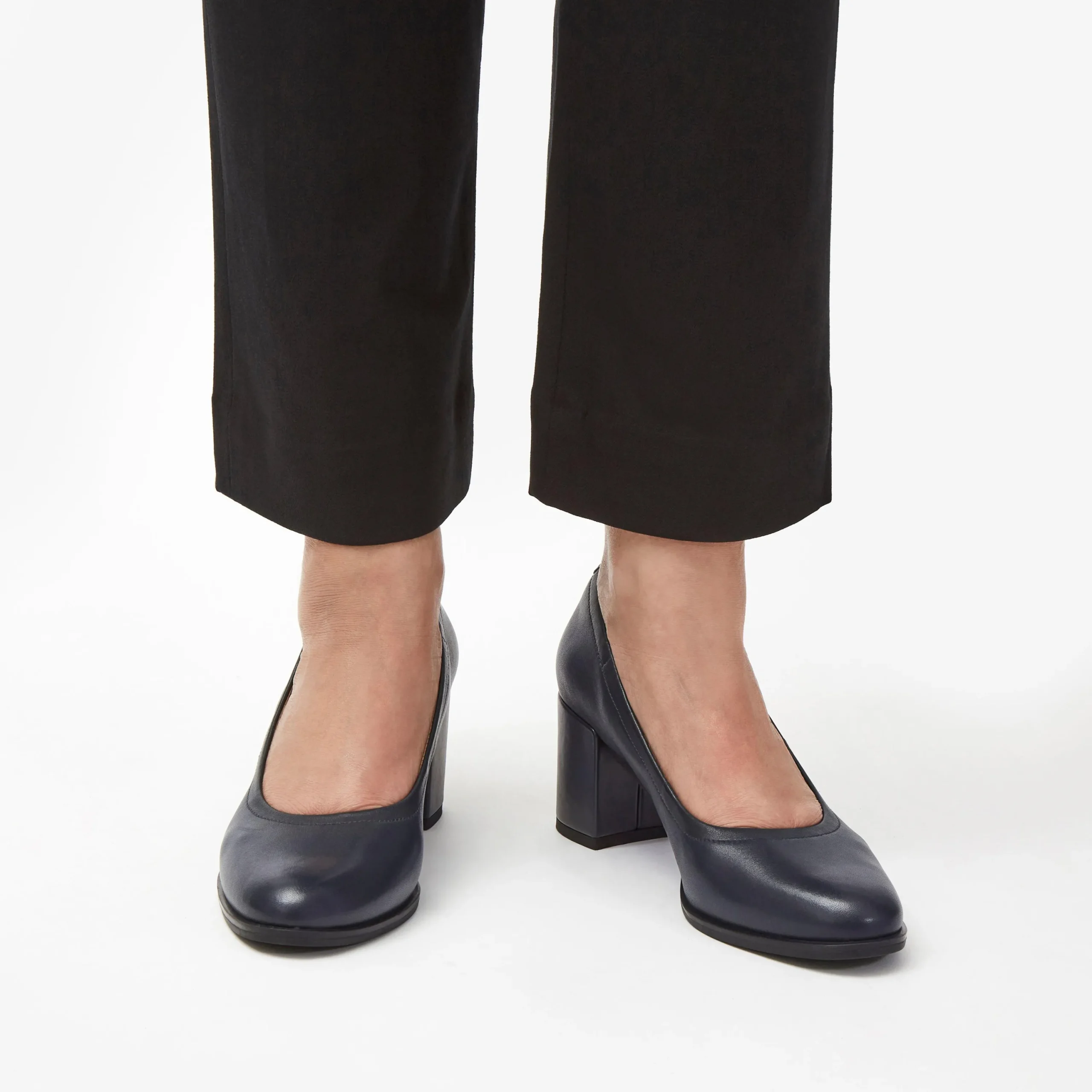 Clarks Freva 55 Court Navy Leather Best