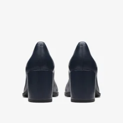 Clarks Freva 55 Court Navy Leather Best