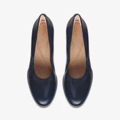 Clarks Freva 55 Court Navy Leather Best