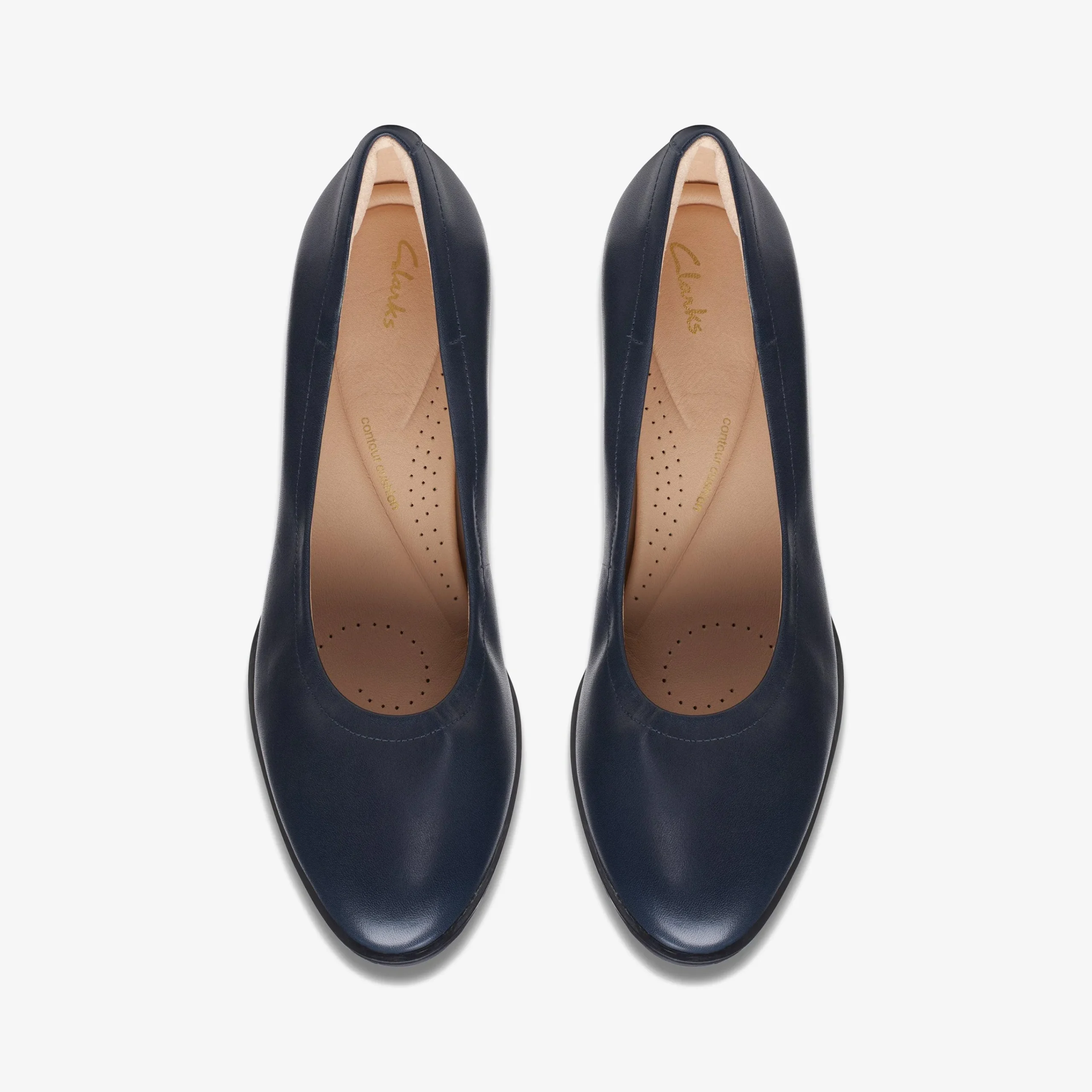 Clarks Freva 55 Court Navy Leather Best