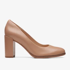 Clarks Freva 85 Court Praline Leather Cheap