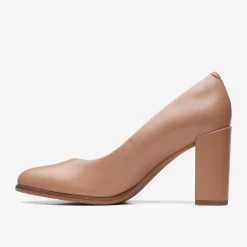 Clarks Freva 85 Court Praline Leather Cheap