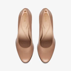 Clarks Freva 85 Court Praline Leather Cheap