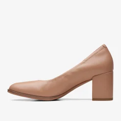 Clarks Freva 55 Court Praline Leather Clearance