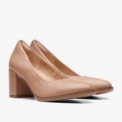 Clarks Freva 55 Court Praline Leather Clearance