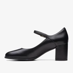 Clarks Freva 55 Strap Black Leather Hot