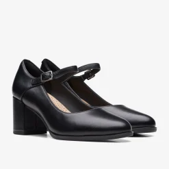Clarks Freva 55 Strap Black Leather Hot