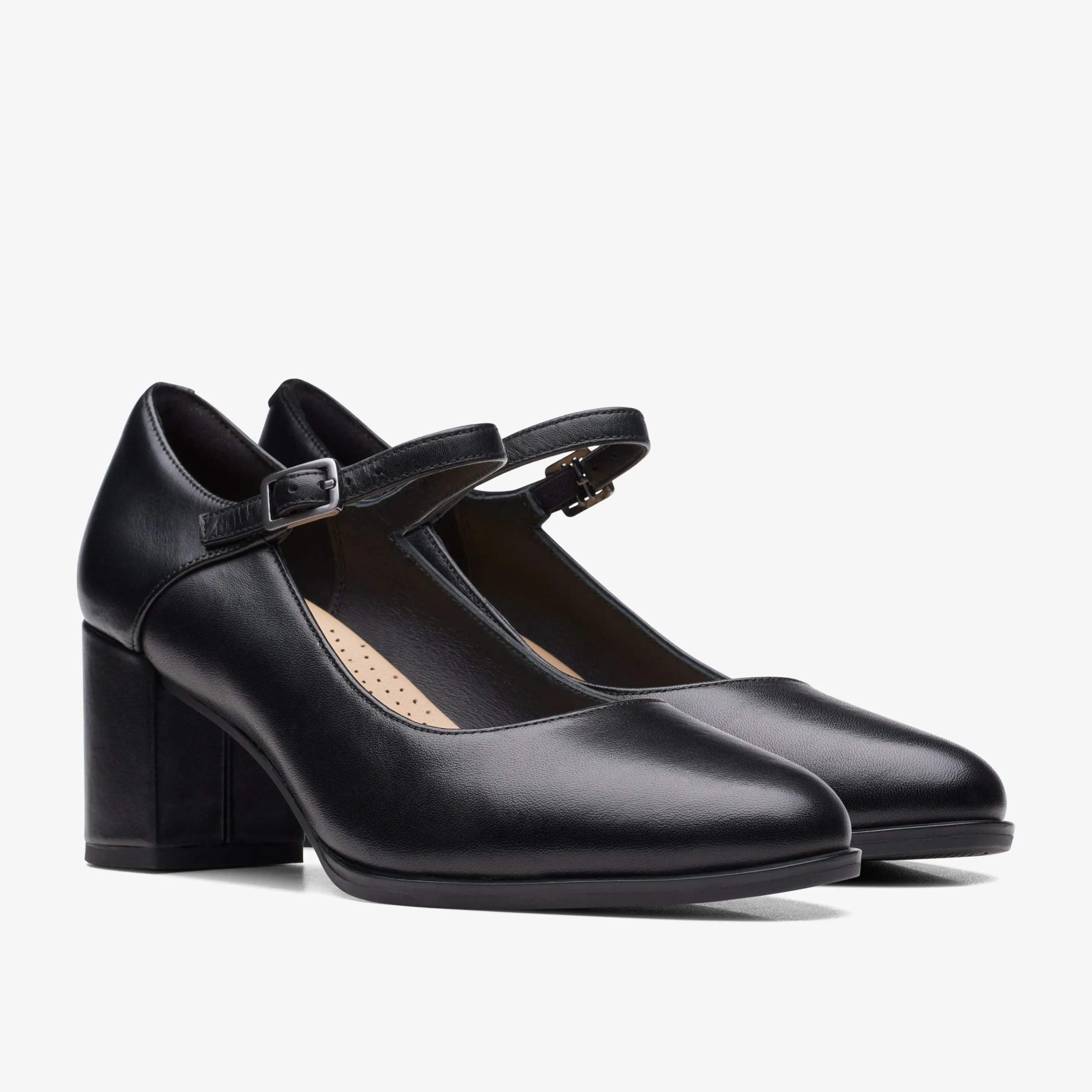 Clarks Freva 55 Strap Black Leather Hot