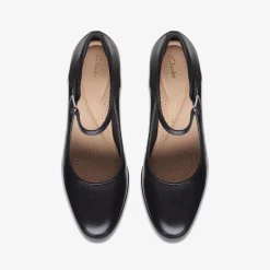 Clarks Freva 55 Strap Black Leather Hot