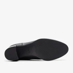 Clarks Freva 55 Zip Black Leather Outlet