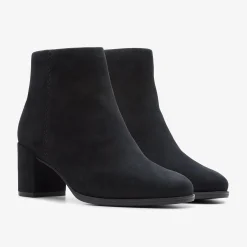 Clarks Freva 55 Zip Black Suede Cheap