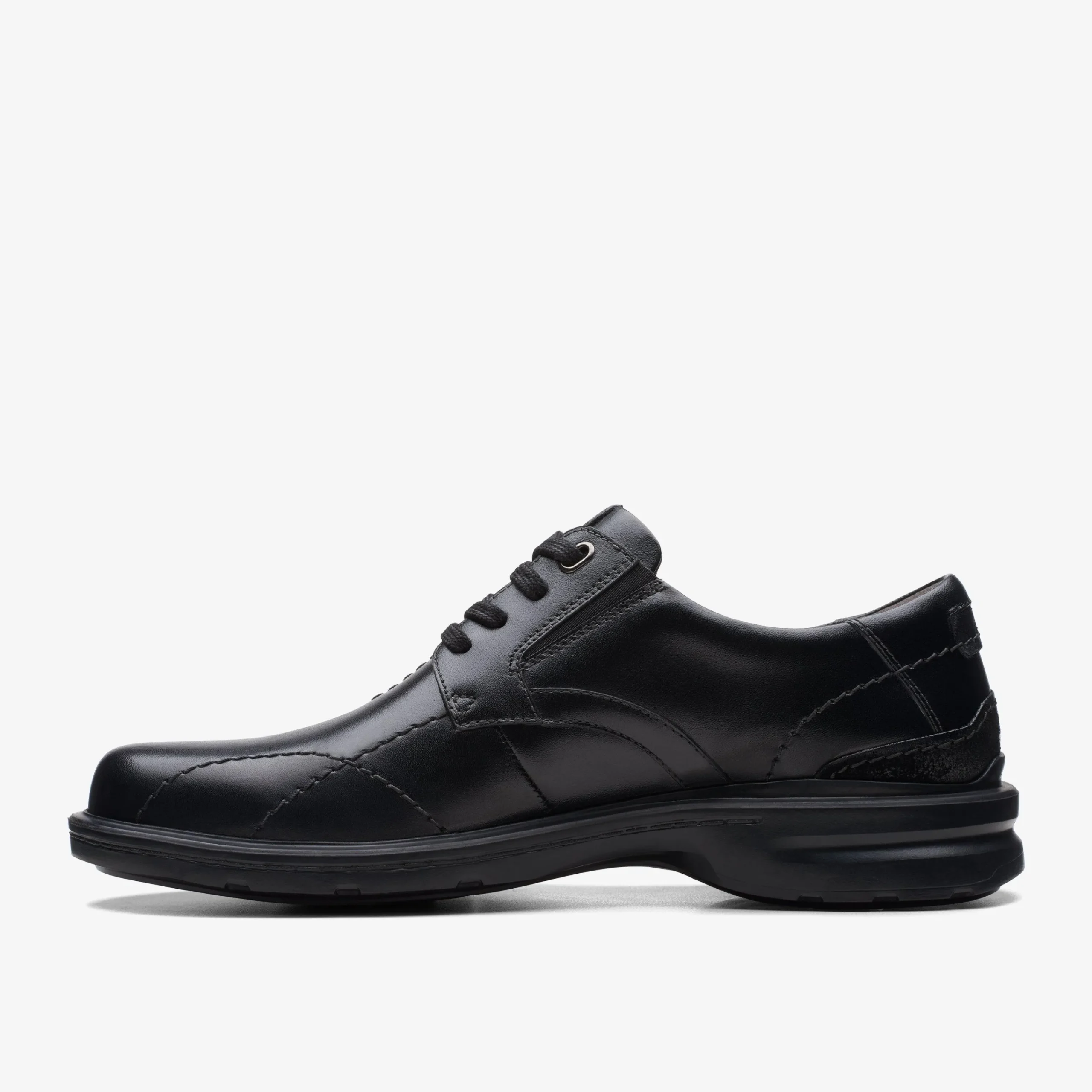 Clarks Gessler Lace Black Leather New